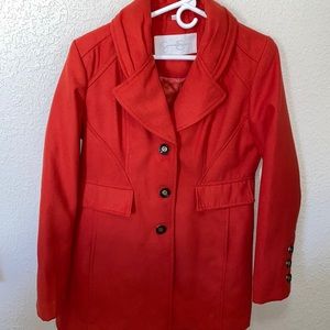 Jessica Simpson Red Button-Up Coat